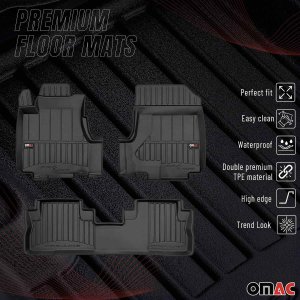 Honda CR-V Floor Mat - Omac - Premium TPE - Black - '07-'11